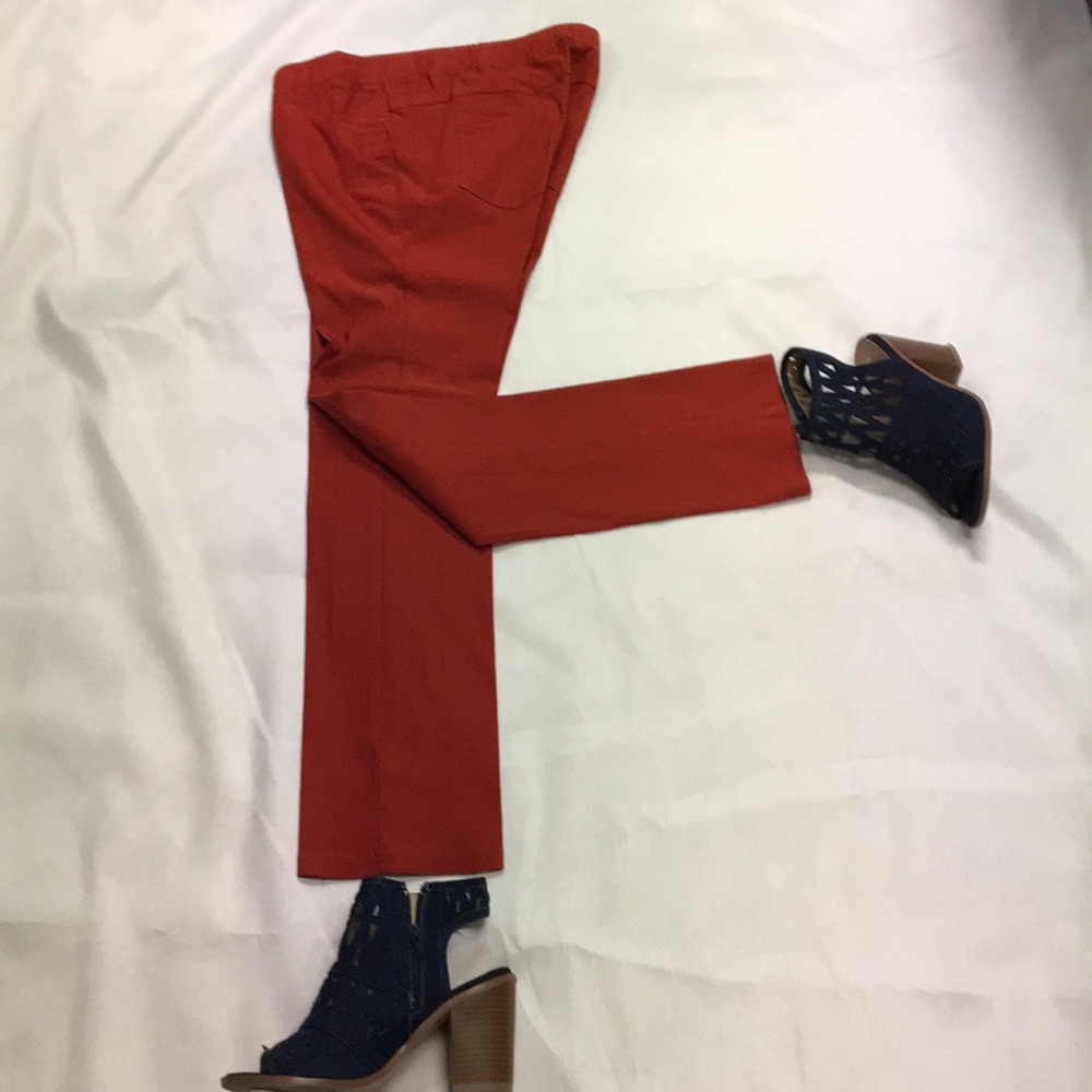 Great looking rust colored stretch pants.